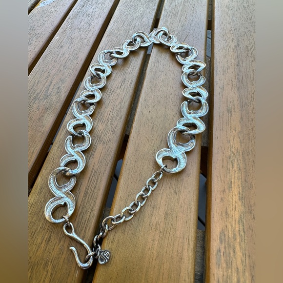 SOLD Monet gold tone rams head necklace and silver tone necklace - Picture 8 of 9